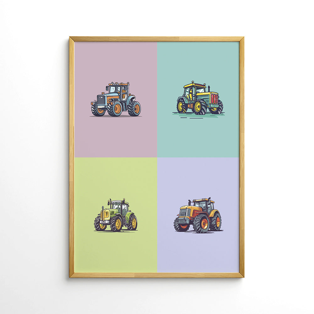 Firehjulede Helte Plakat