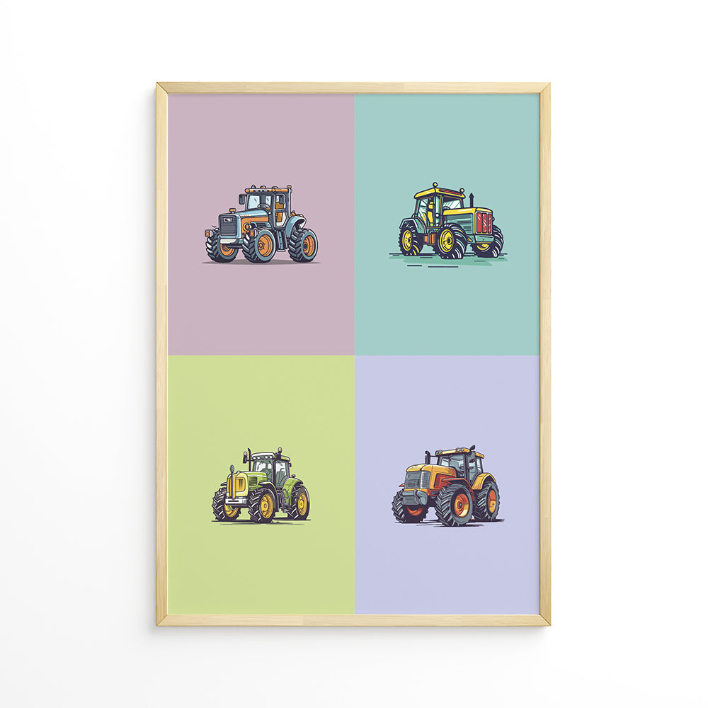 Firehjulede Helte Plakat