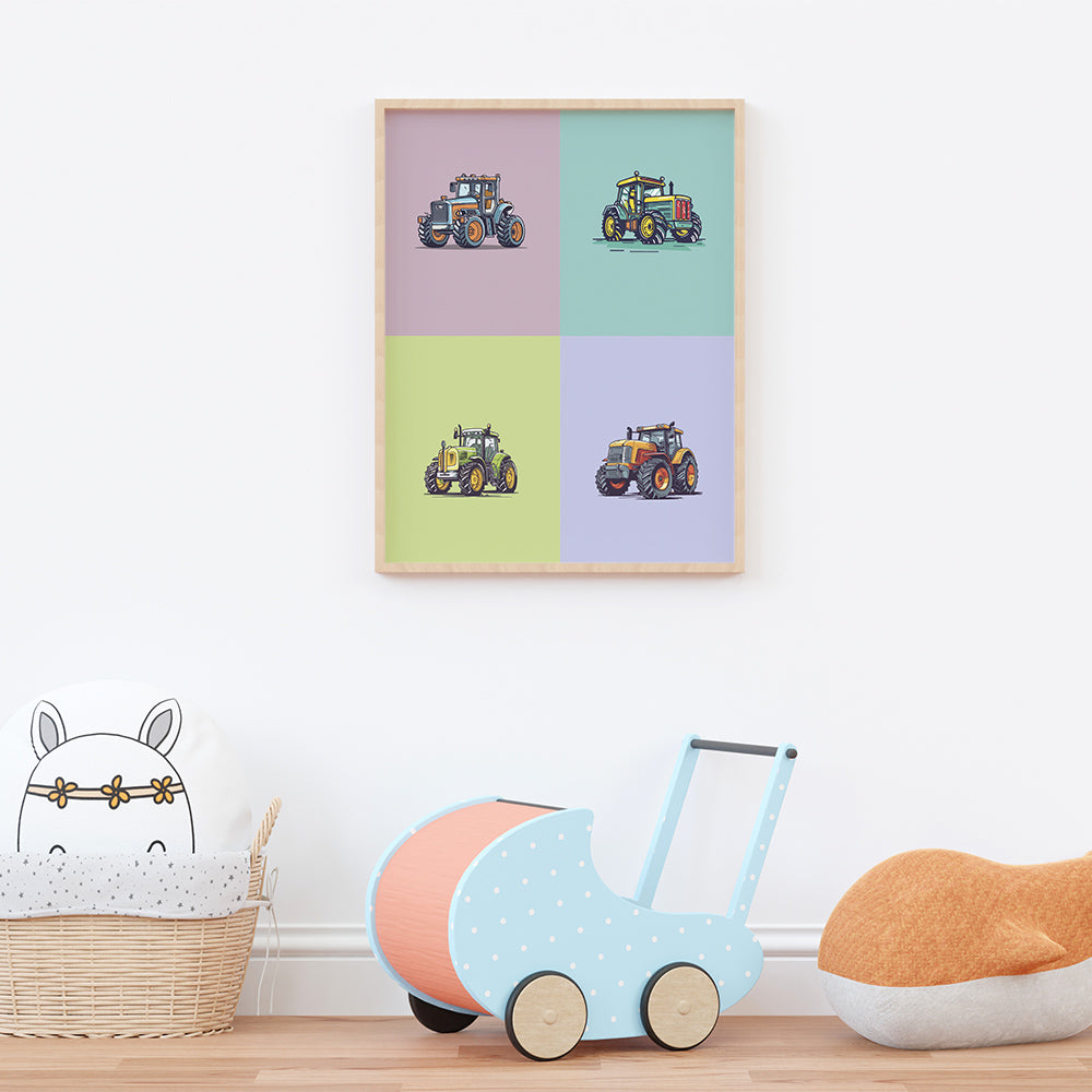 Firehjulede Helte Plakat