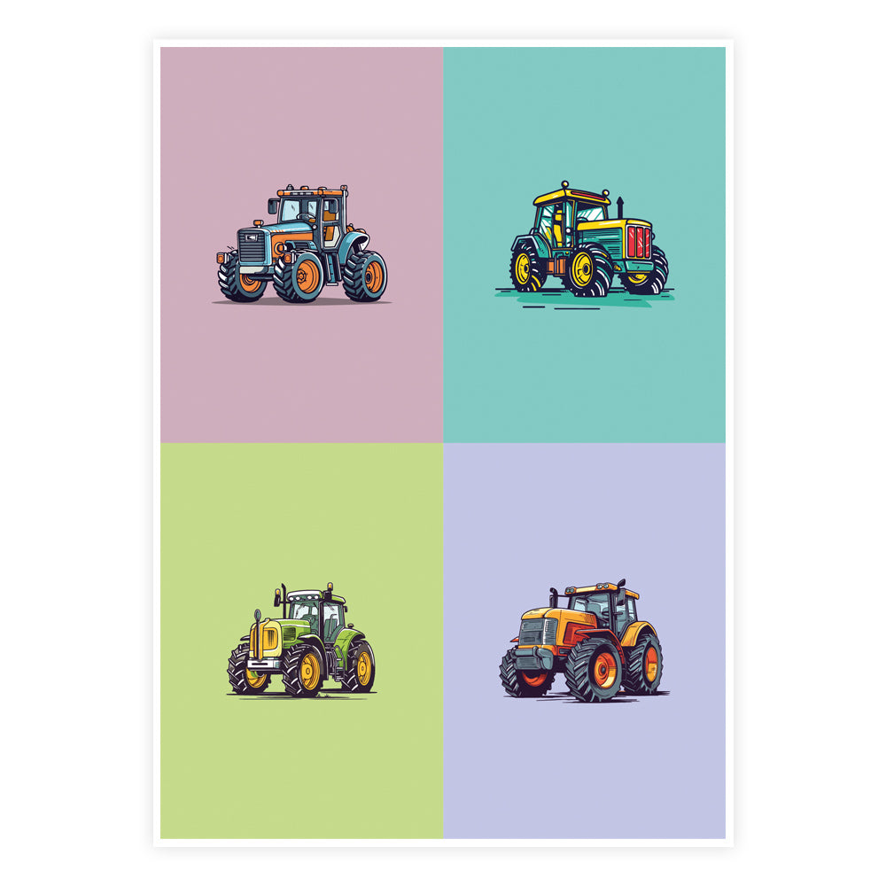 Firehjulede Helte Plakat