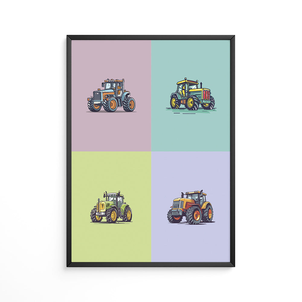 Firehjulede Helte Plakat