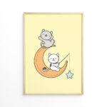 Venner på Månen Plakat - Billede 3