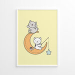 Venner på Månen Plakat - Billede 4